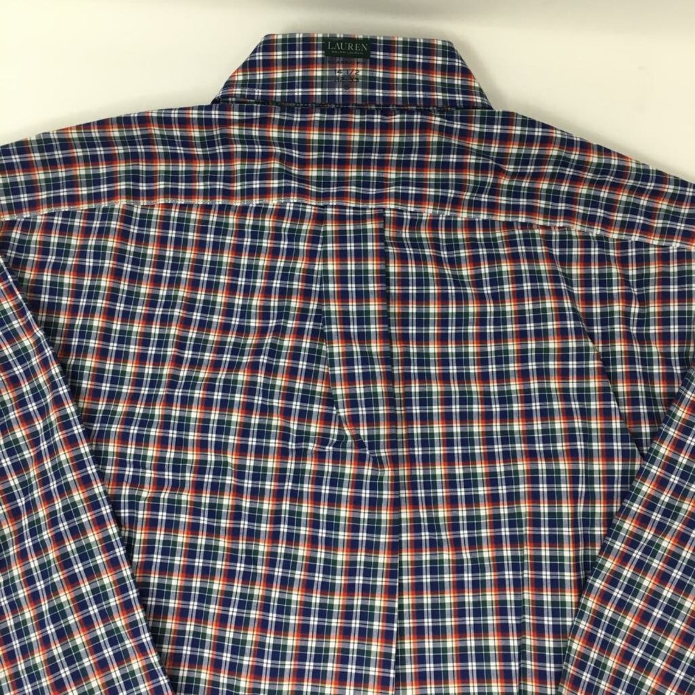 LRL Ralph Lauren Mens Oxford Shirt Multicolor Plaid Classic Fit 14.5 32/33 New - Picture 4 of 7